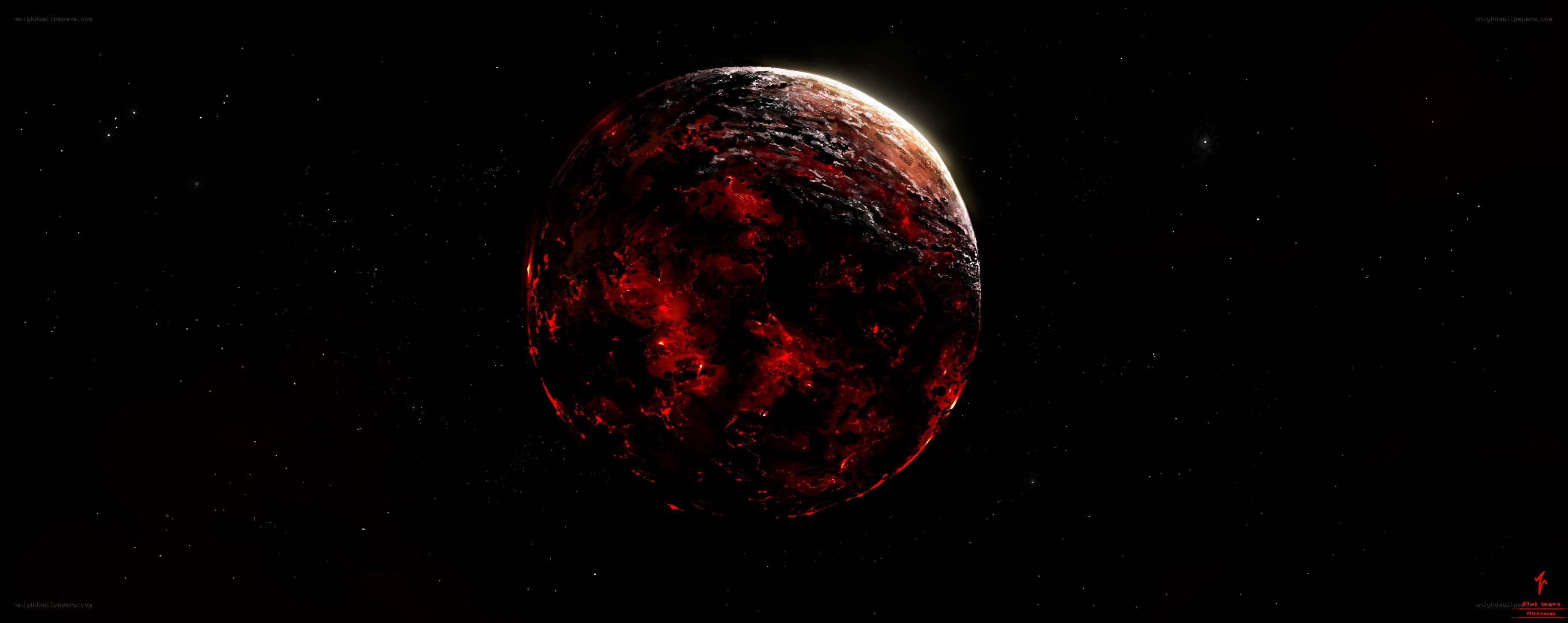 Red planet in space