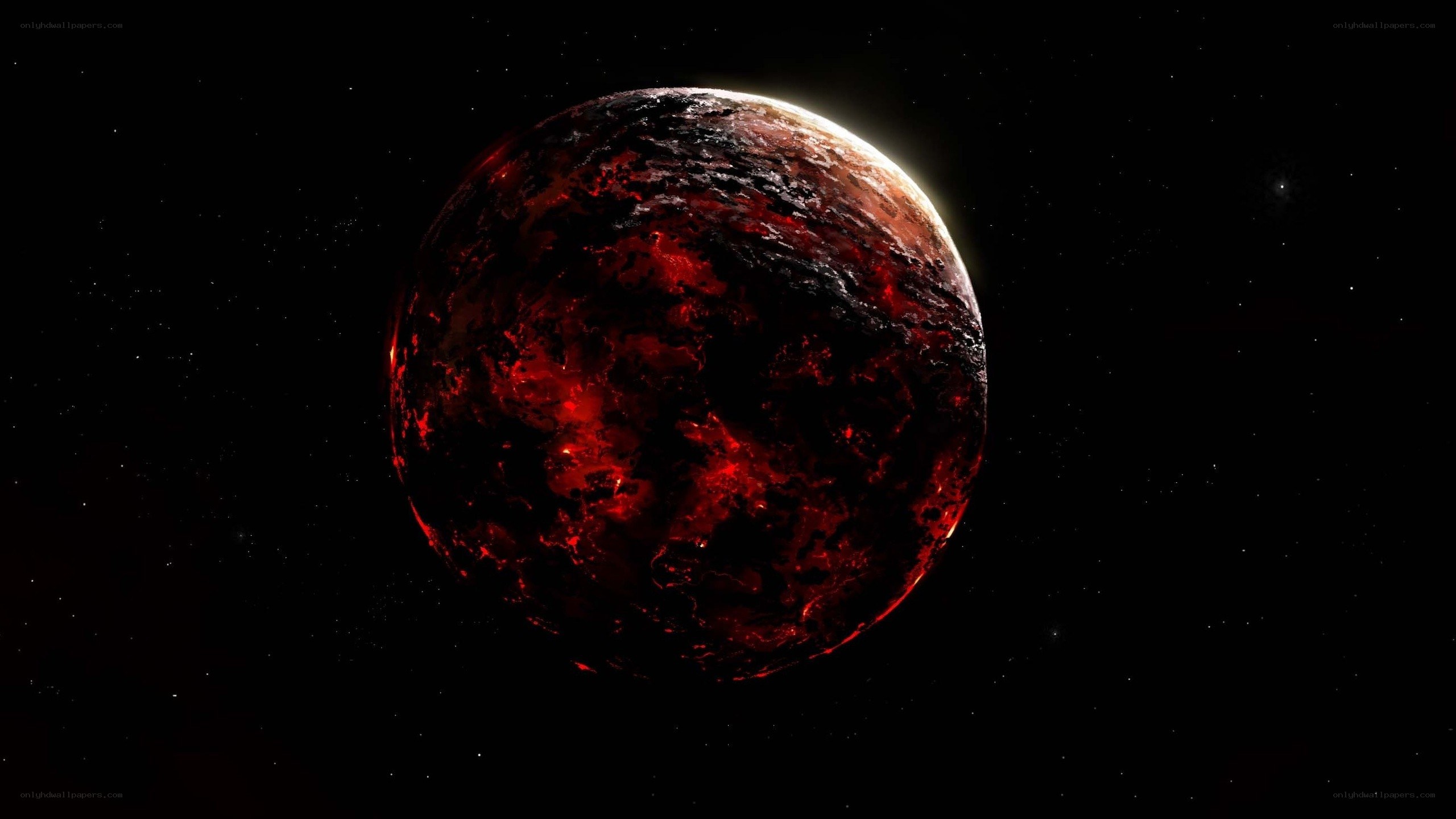 Red planet in space