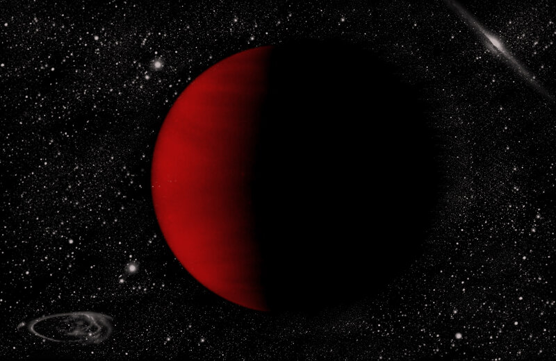 Red Planet in Space — Black