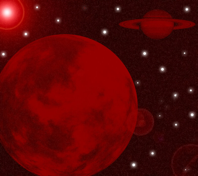 Red Planet in Space — Cosmic