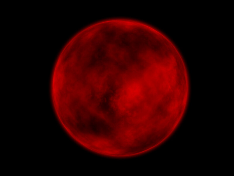 Red Planet in Space — Dramatic, Digital Art, Black