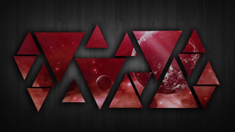 Red Planet in Space — Dramatic, Night, Digital Art
