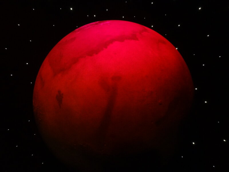 Red Planet in Space — Dramatic, Night, Photograph