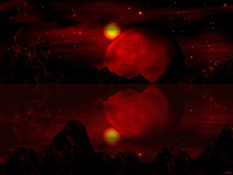 Red planet landscape