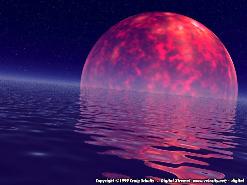 Red Planet over Water — Purple