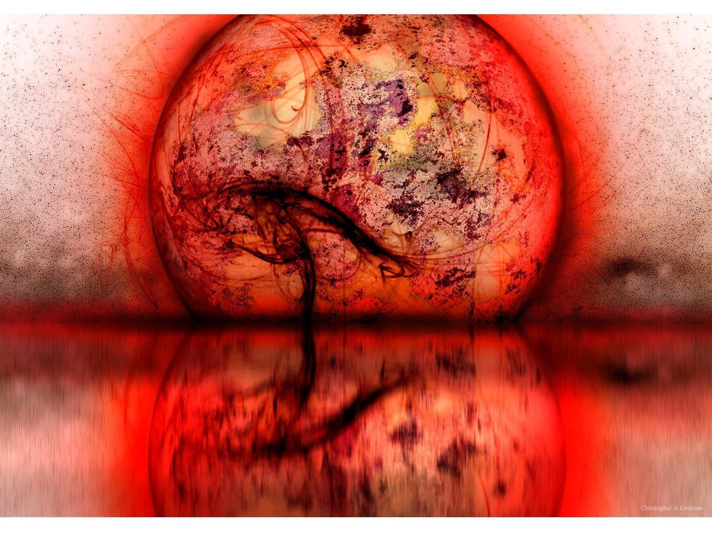 Red planet reflection