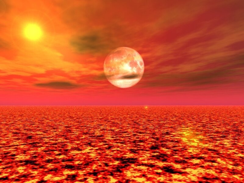 Red planet sunset