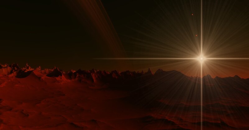 Red planet sunset
