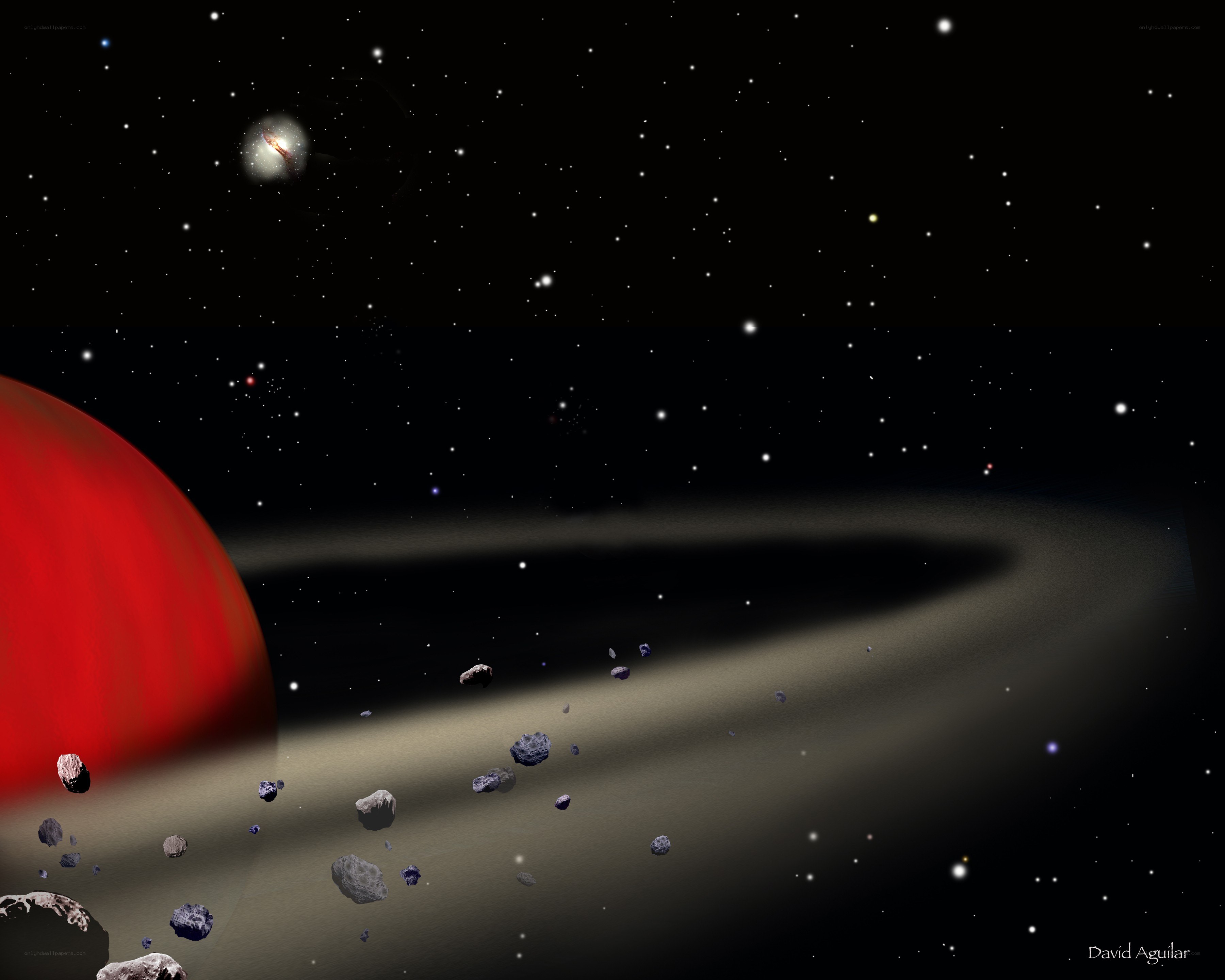 Red planet with asteroid belt