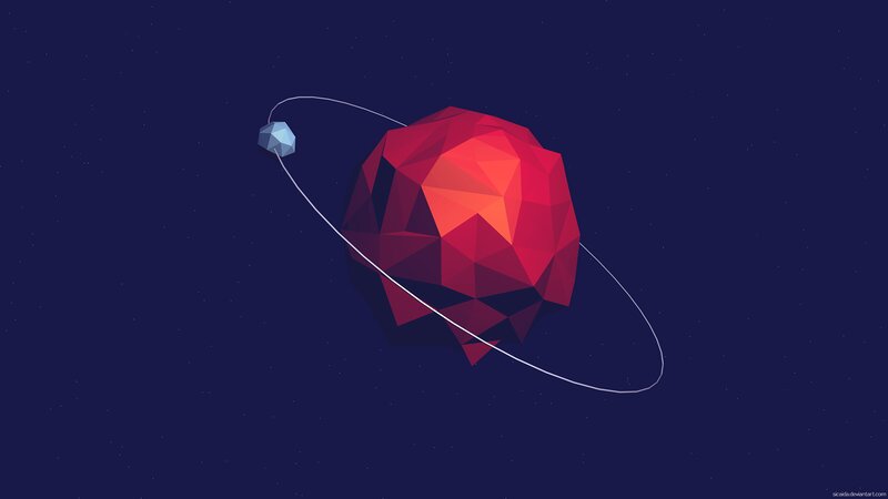 Red Planet with Moon — Serene