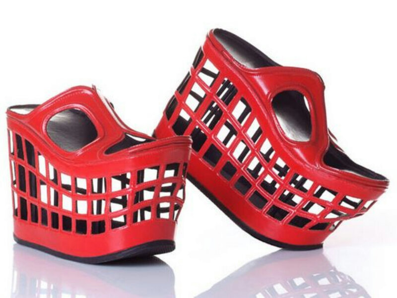 Red Platform Sandals