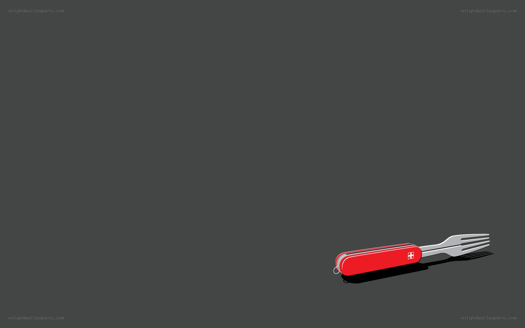 red pocket knife with fork