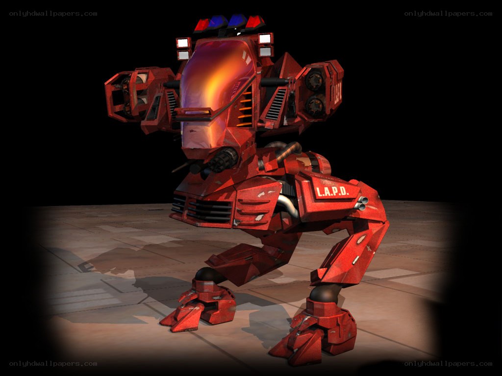 red police mech robot