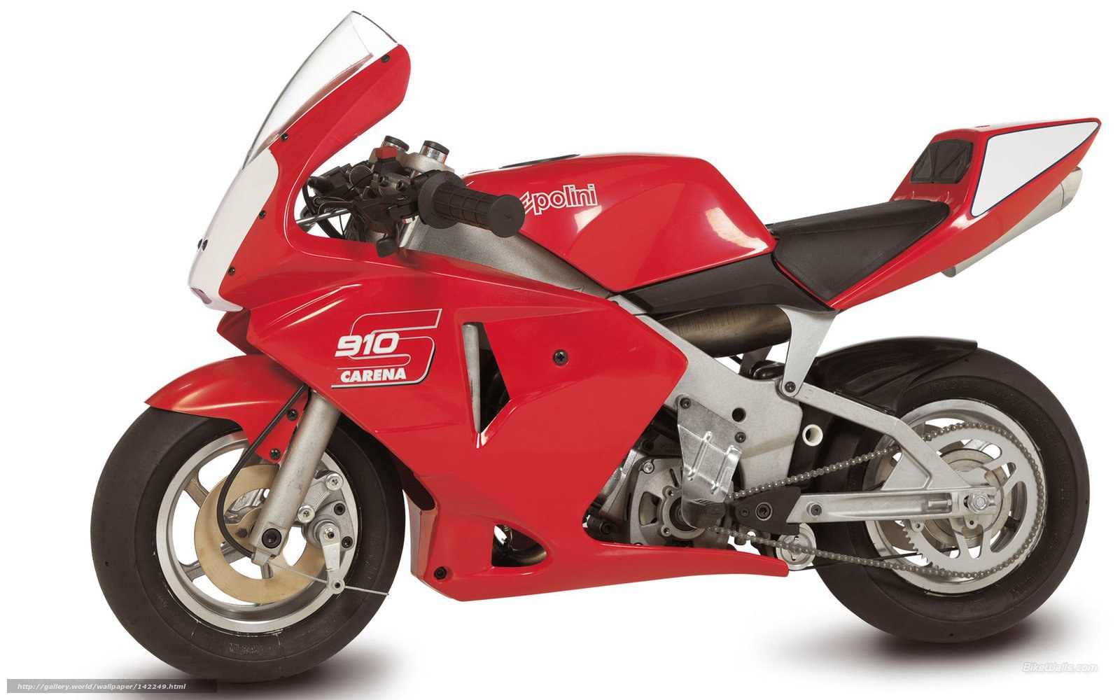 Red Polini 910 Carena motorcycle