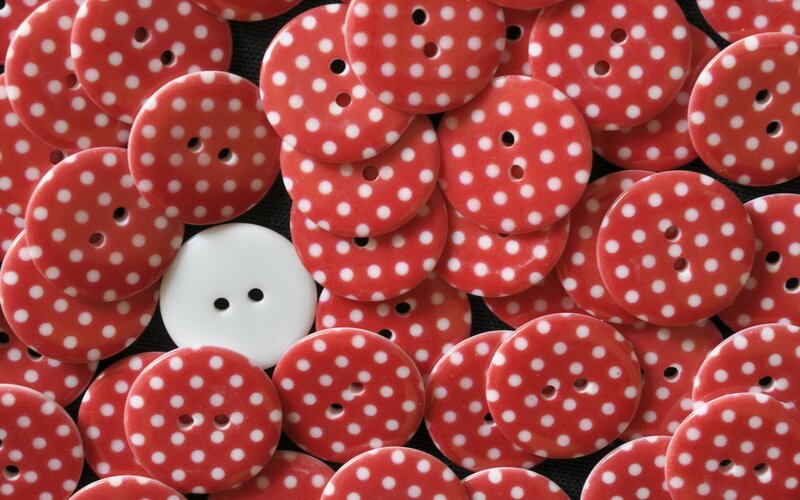 Red Polka Dot Buttons