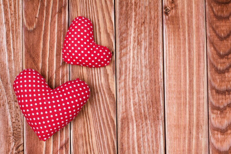 Red Polka Dot Hearts