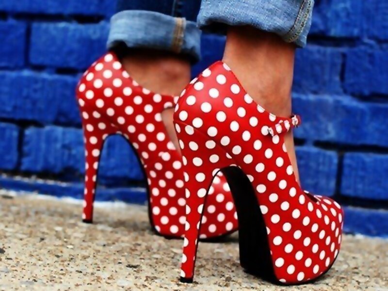 Red Polka Dot Heels