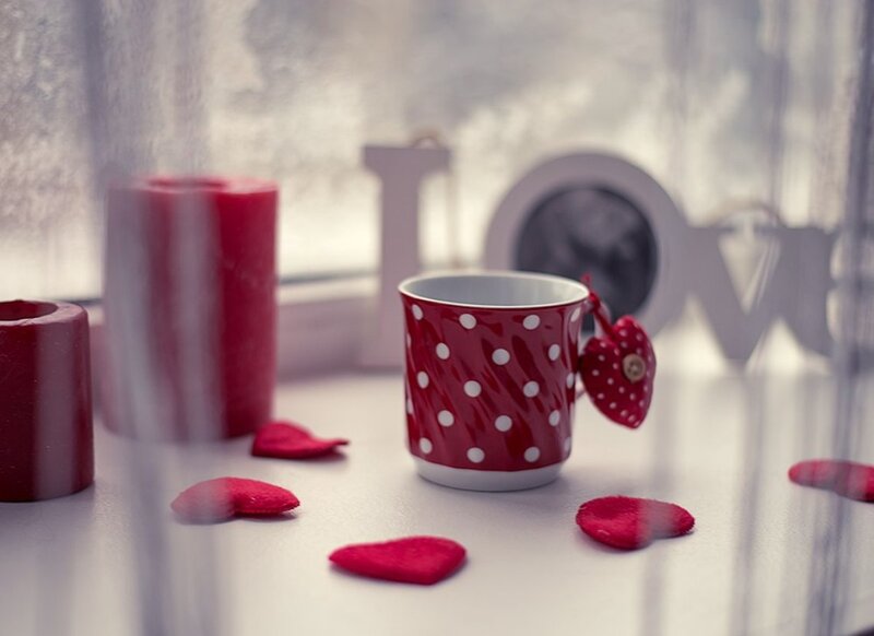 Red Polka Dot Mug — Romantic