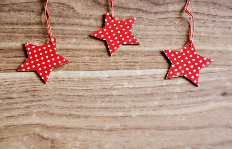Red Polka Dot Stars — Festive