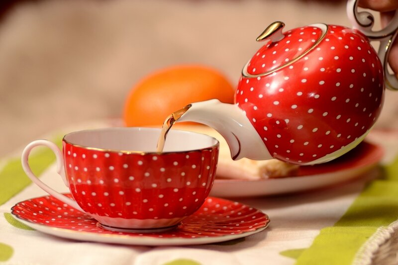 Red Polka-dot Teacup