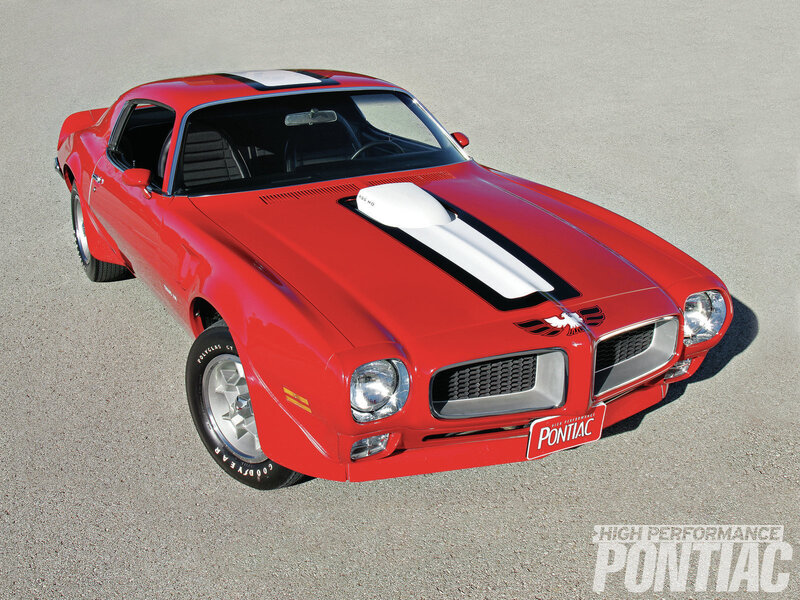 Red Pontiac Firebird — Dramatic, Afternoon