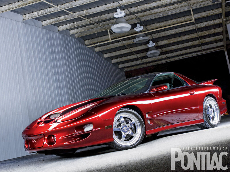 Red Pontiac Firebird — Dramatic, Photograph