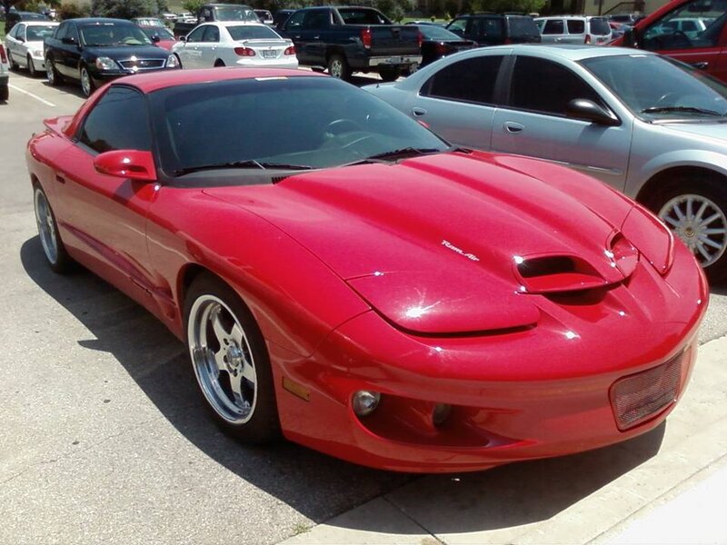 Red Pontiac Firebird — Neutral, Afternoon