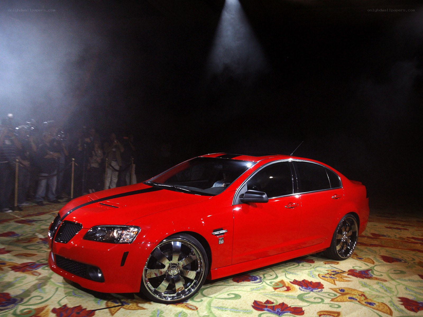 Red Pontiac G8 on display