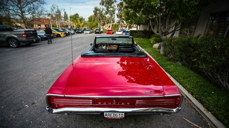 Red Pontiac GTO convertible