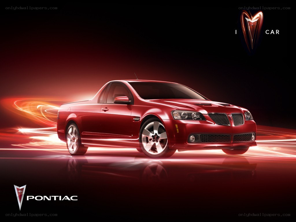 Red Pontiac pickup truck