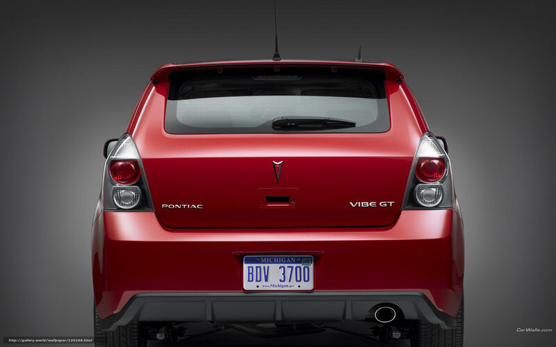 Red Pontiac Vibe GT rear view
