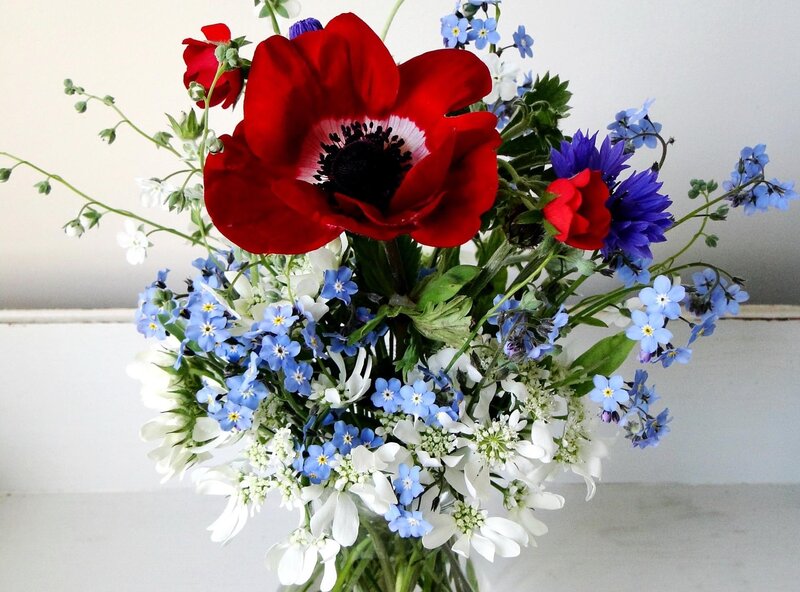 Red Poppy Flower Bouquet
