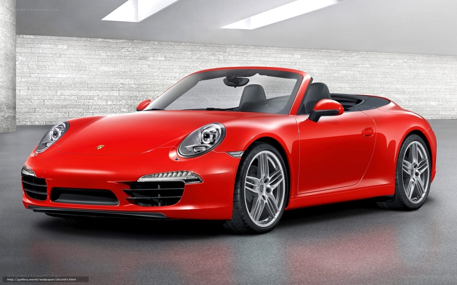 Red Porsche 911 Cabriolet