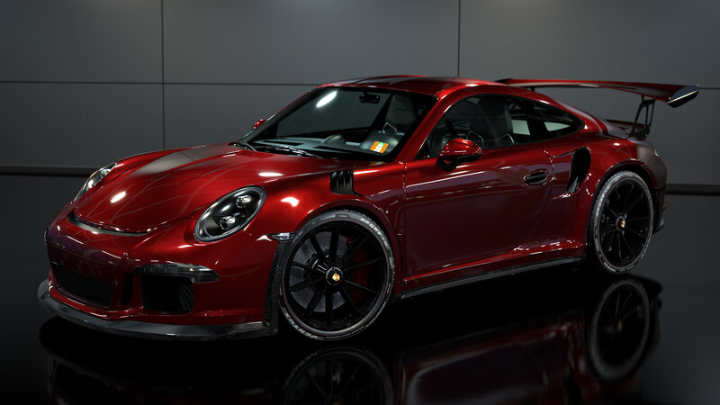 Red Porsche 911 Gt3 Rs — Dramatic, 3d Render