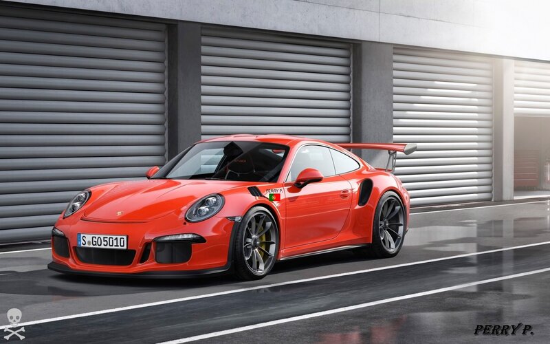 Red Porsche 911 Gt3 Rs — Dramatic, Photograph