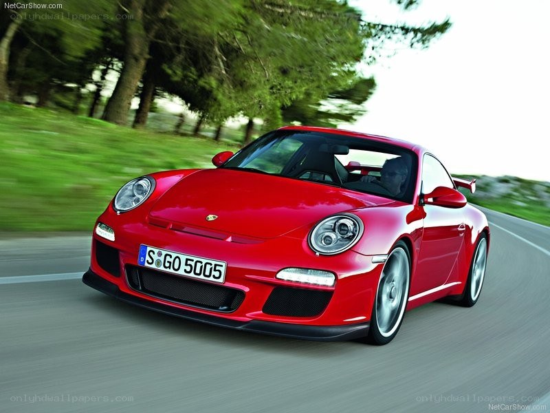 red porsche 911 on a road