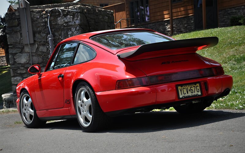 Red Porsche 911 RS America