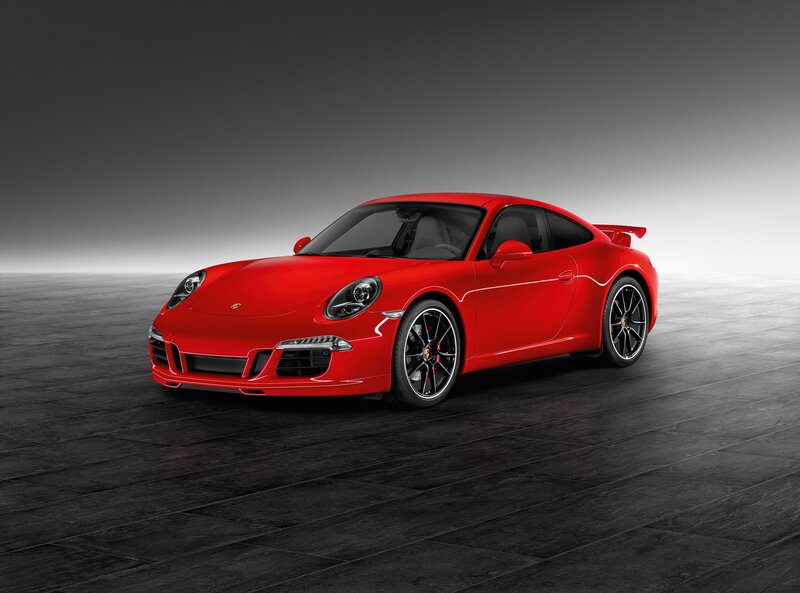 Red Porsche 911 sports car