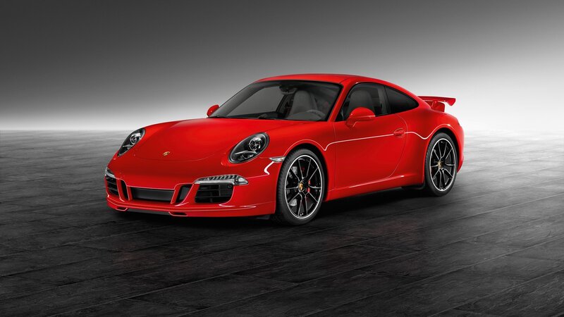 Red Porsche 911 sports car