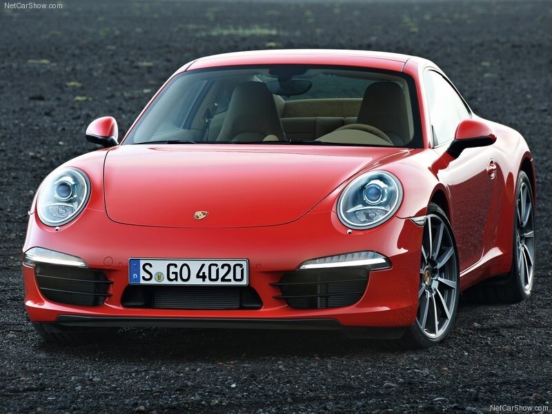 Red Porsche 911 sports car