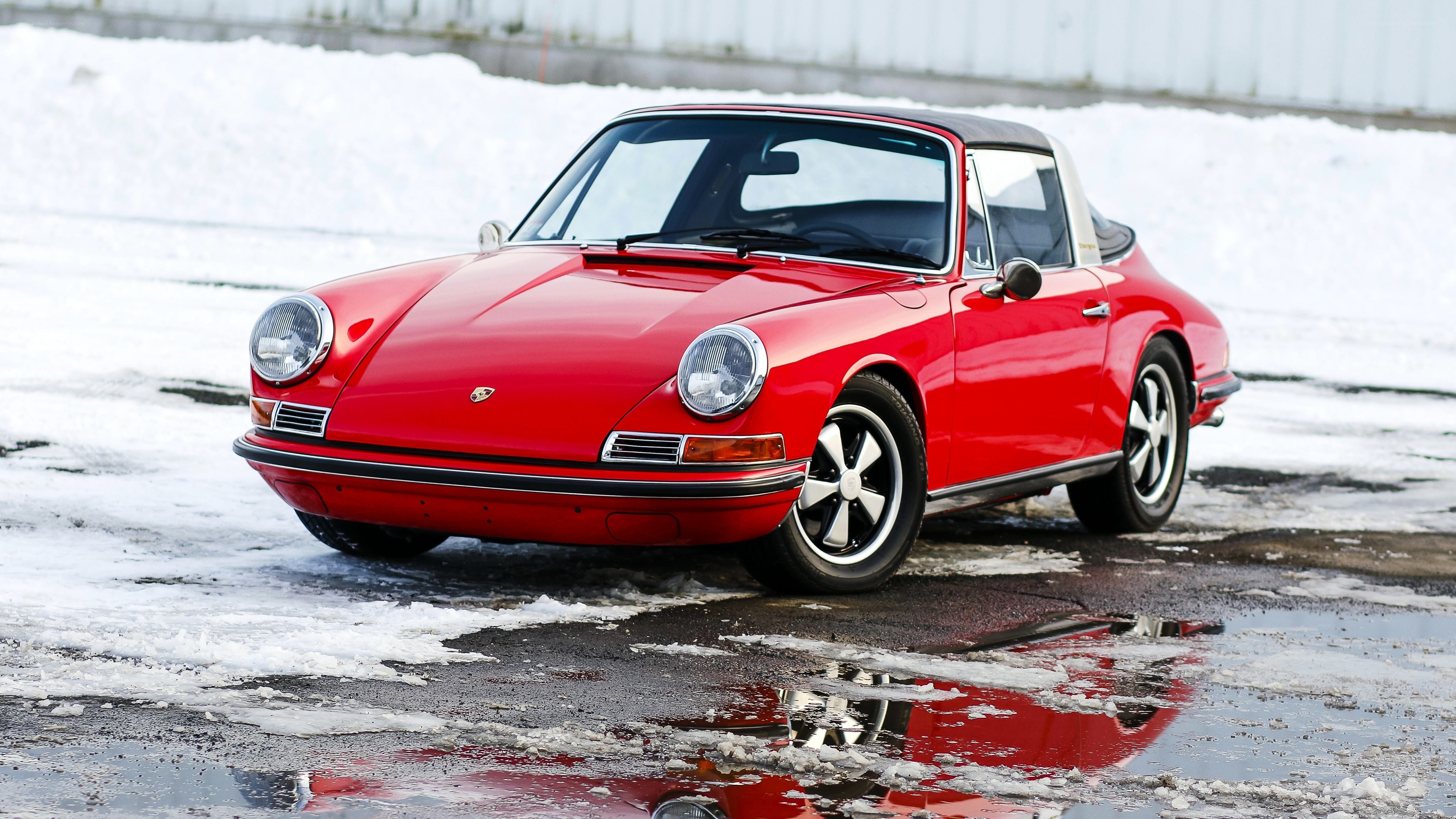 Red Porsche 911 Targa