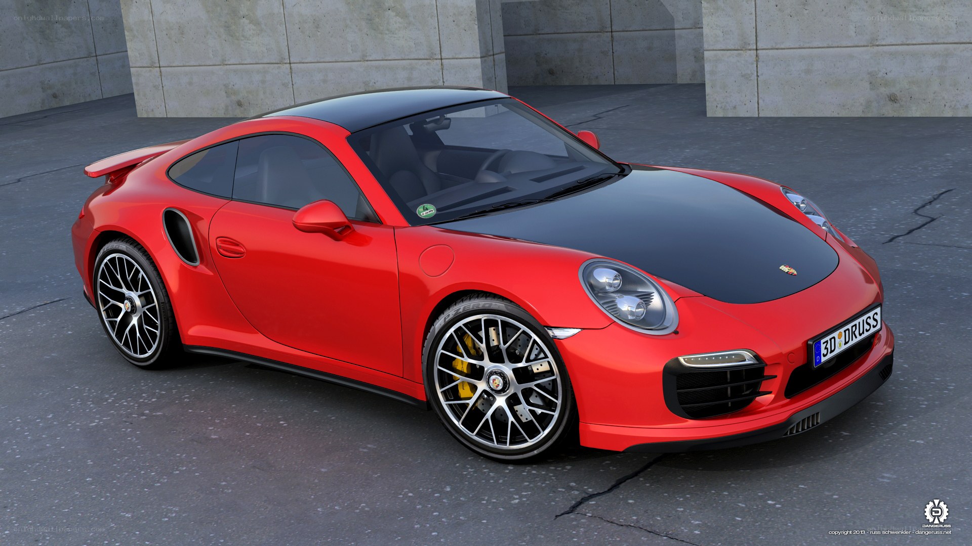 Red Porsche 911 Turbo