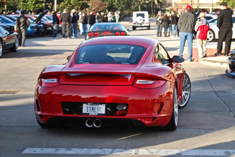 Red Porsche at car show