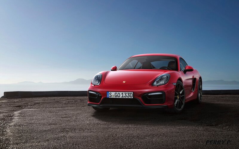 Red Porsche Cayman