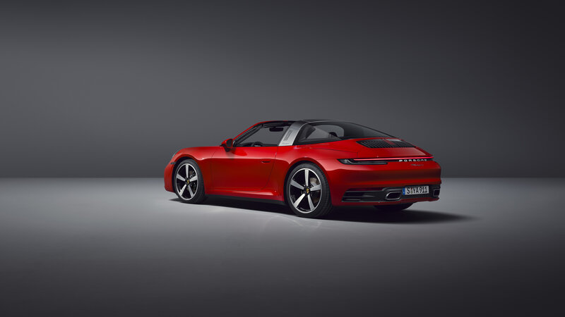 Red Porsche Convertible — Dramatic, Photograph, Car