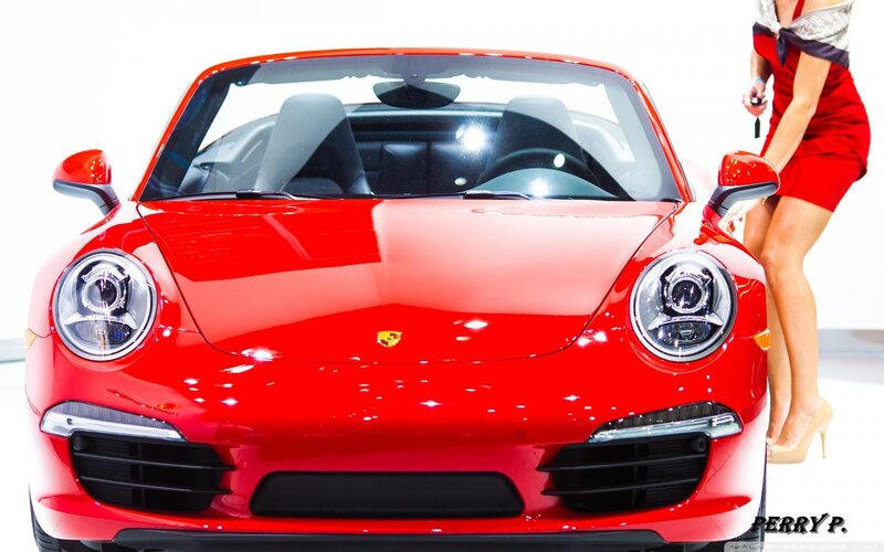 Red Porsche Convertible — Neutral