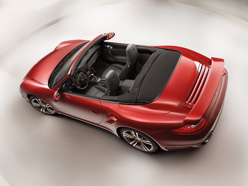 Red Porsche convertible