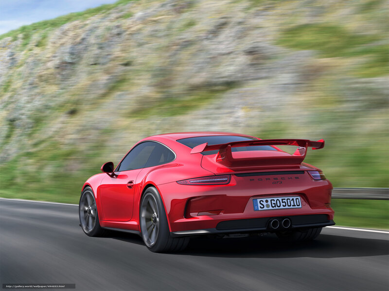 Red Porsche GT3 on a winding road