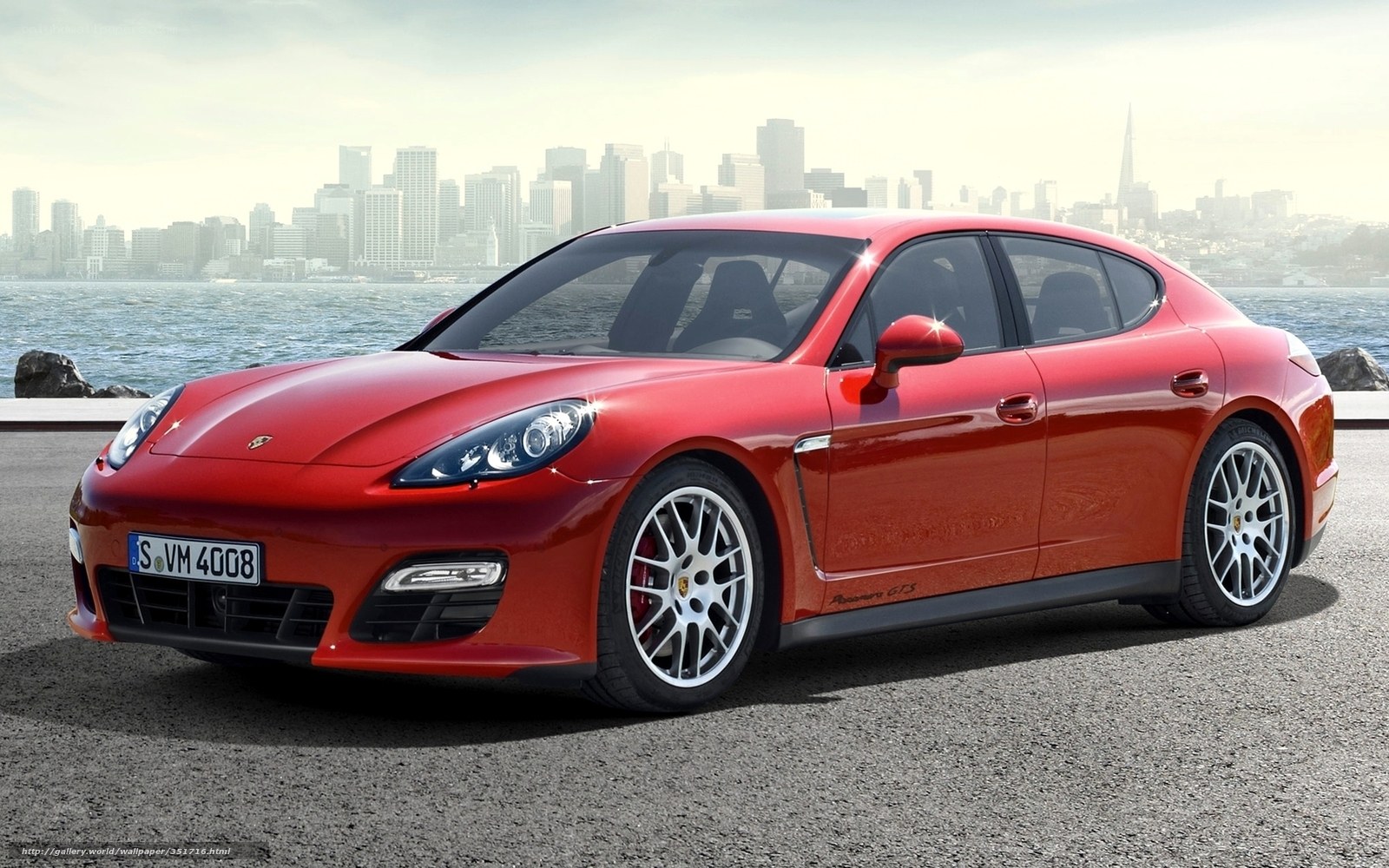 Red Porsche Panamera GTS