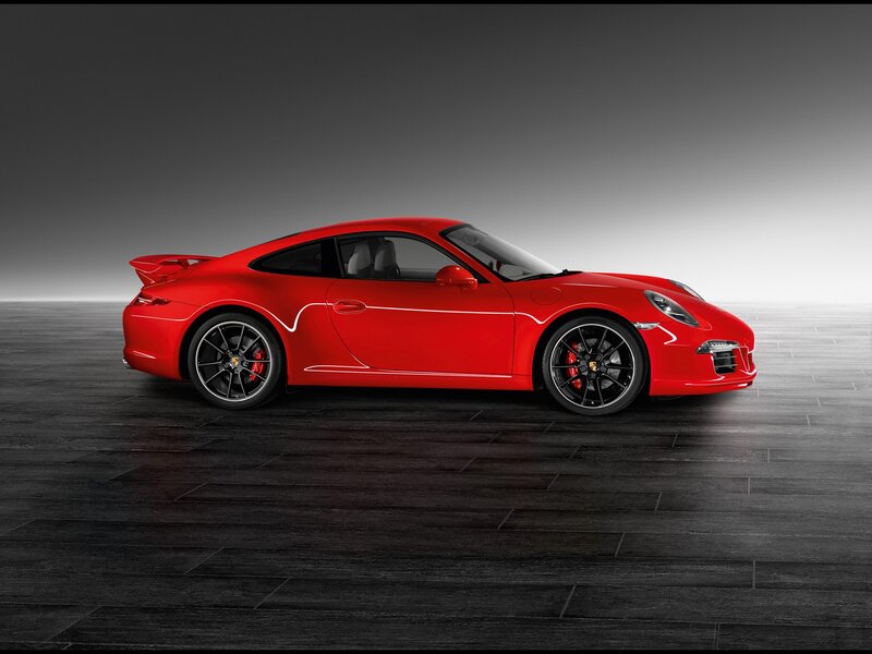 Red Porsche sports car